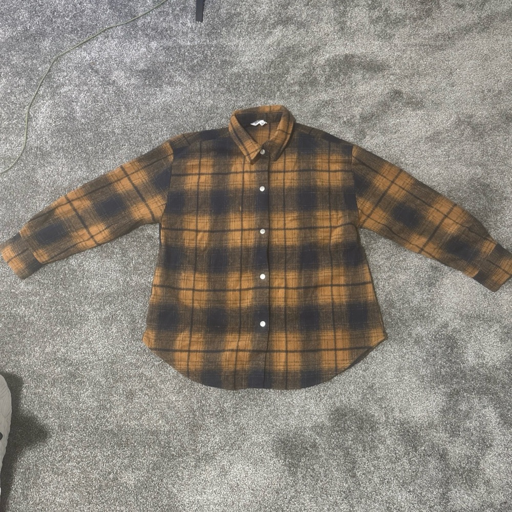 Steve Madden Plaid shirt/jacket with pockets Size Large (M)